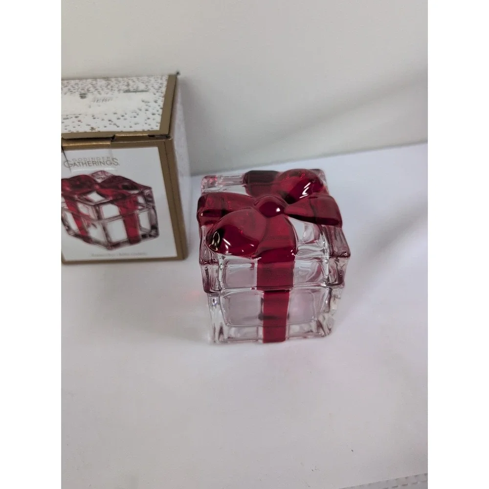Shannon By Godinger Crystal Bow Box Trinket‎  Jewelry Box
